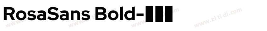 RosaSans Bold字体转换